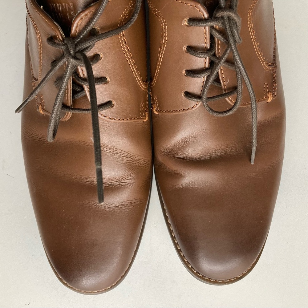 Size 10 M Nunn Bush Men's Westwood Flex Lace Up Oxfords Brown Dress shoes - Picture 10 of 11